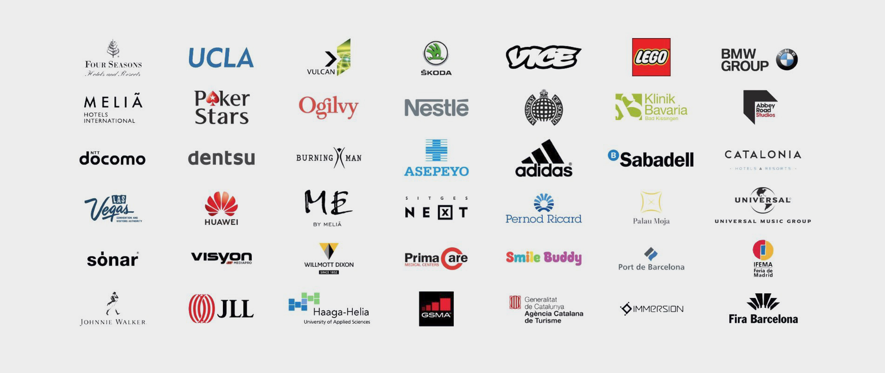 Logos de marcas y organizaciones con las que Diego Serrano ha trabajado
